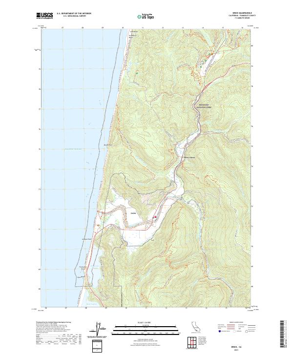 USGS Topographic Map – Orick