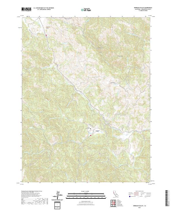 USGS Topographic Map – Ornbaun Valley