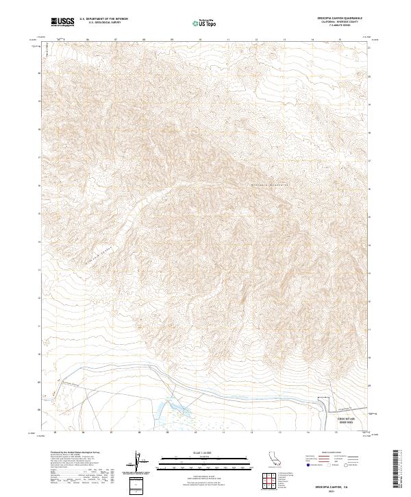 USGS Topographic Map – Orocopia Canyon