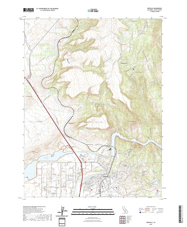 USGS Topographic Map – Oroville