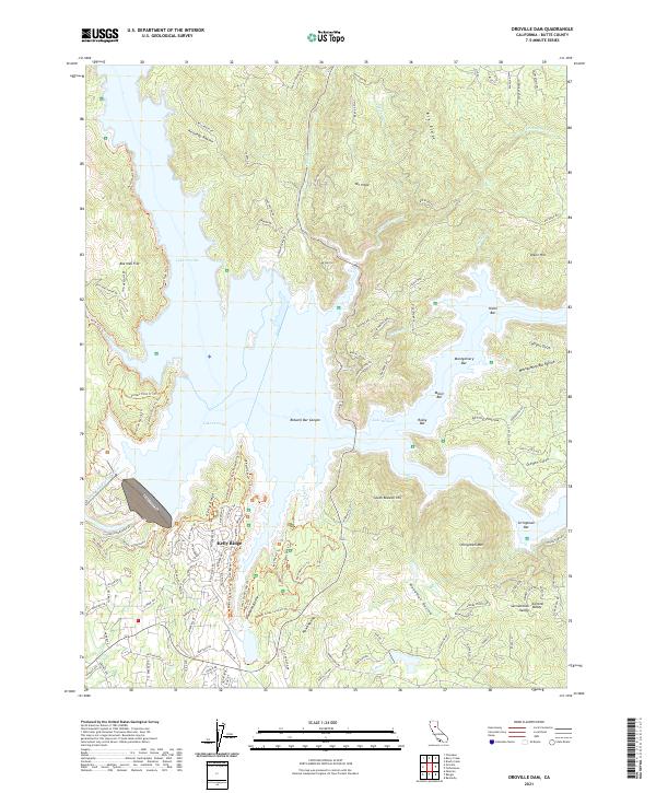 USGS Topographic Map – Oroville Dam