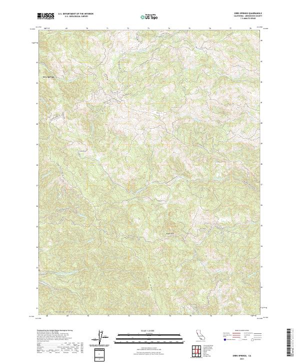USGS Topographic Map – Orrs Springs