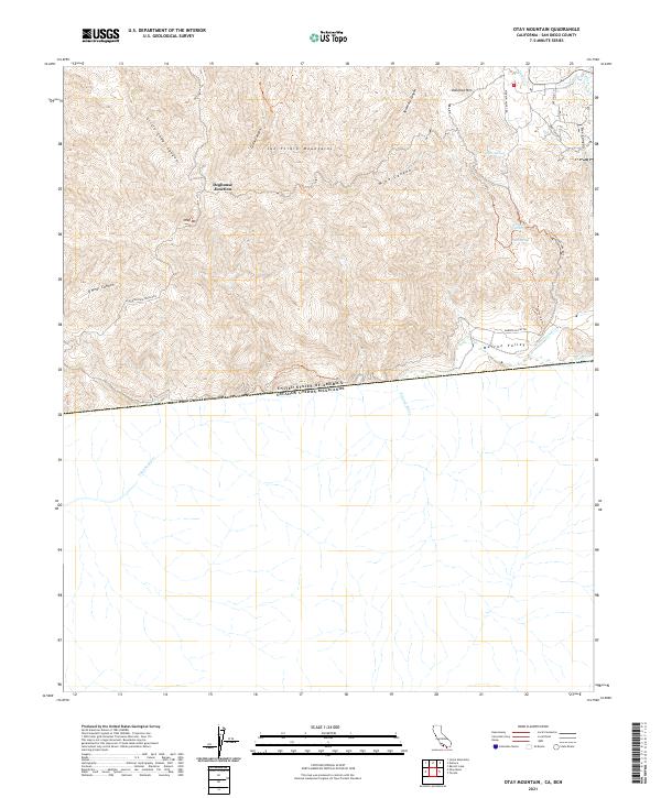 USGS Topographic Map – Otay Mountain