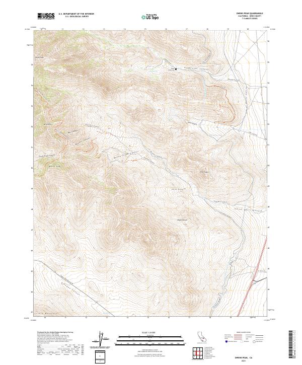 USGS Topographic Map – Owens Peak