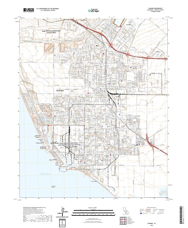 USGS Topographic Map – Oxnard