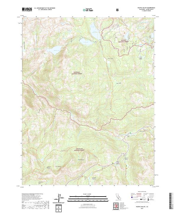 USGS Topographic Map – Pacific Valley