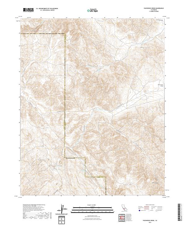USGS Topographic Map – Packwood Creek