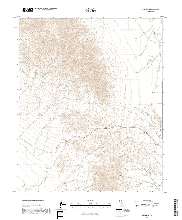 USGS Topographic Map – Palen Pass