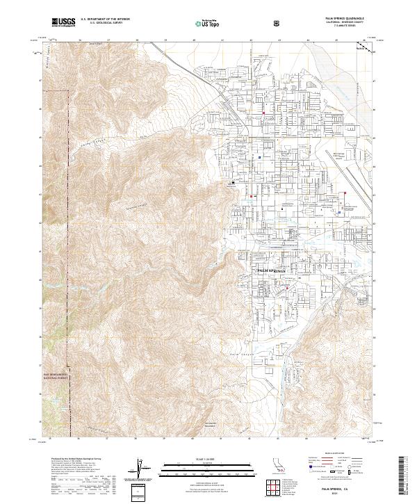USGS Topographic Map – Palm Springs