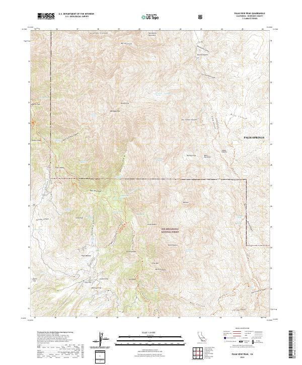 USGS Topographic Map – Palm View Peak