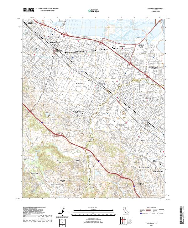 USGS Topographic Map – Palo Alto