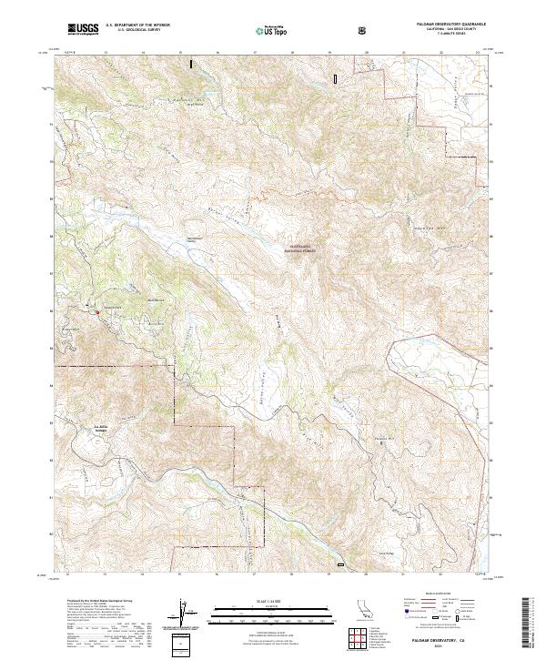 USGS Topographic Map – Palomar Observatory