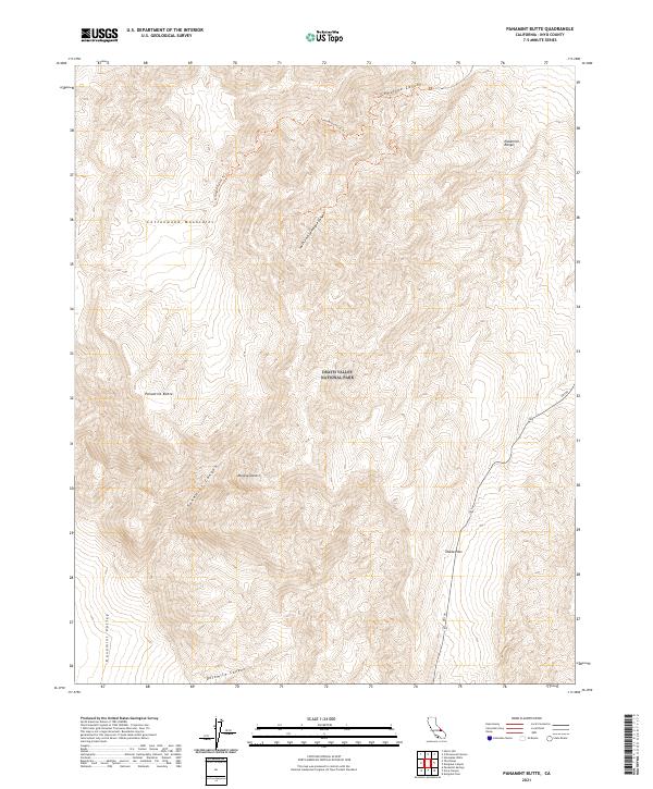 USGS Topographic Map – Panamint Butte
