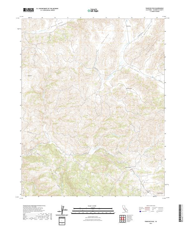 USGS Topographic Map – Panoche Pass