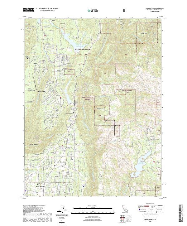 USGS Topographic Map – Paradise East