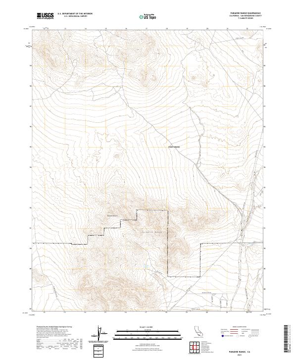 USGS Topographic Map – Paradise Range