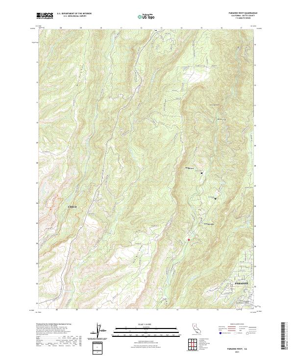 USGS Topographic Map – Paradise West