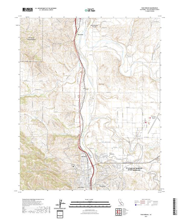 USGS Topographic Map – Paso Robles