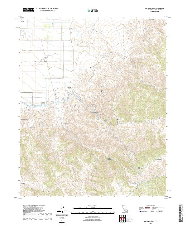 USGS Topographic Map – Pastoria Creek