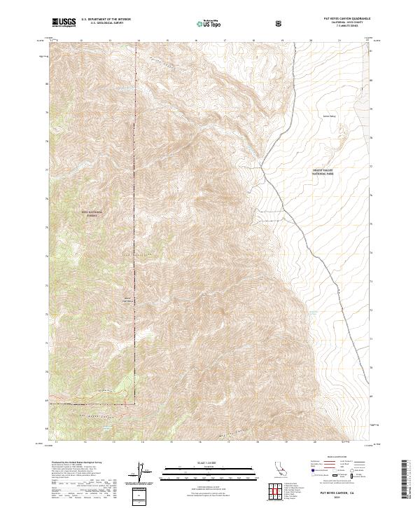 USGS Topographic Map – Pat Keyes Canyon