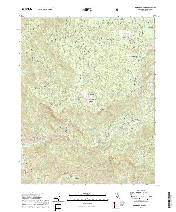 USGS Topographic Map – Patterson Mountain