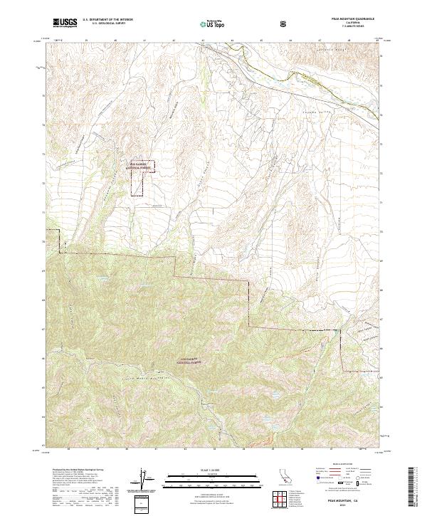 USGS Topographic Map – Peak Mountain