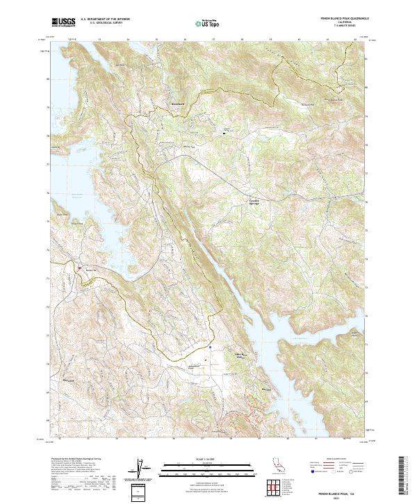 USGS Topographic Map – Penon Blanco Peak