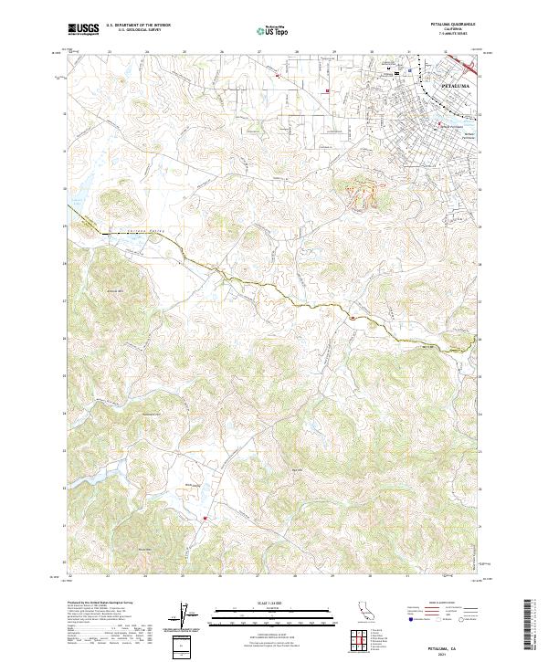 USGS Topographic Map – Petaluma
