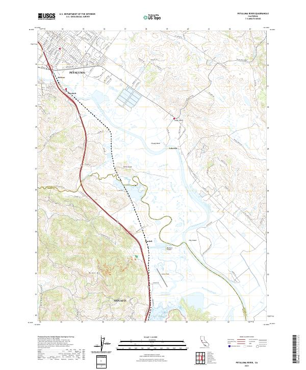 USGS Topographic Map – Petaluma River