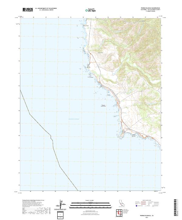 USGS Topographic Map – Piedras Blancas