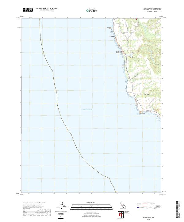 USGS Topographic Map – Pigeon Point