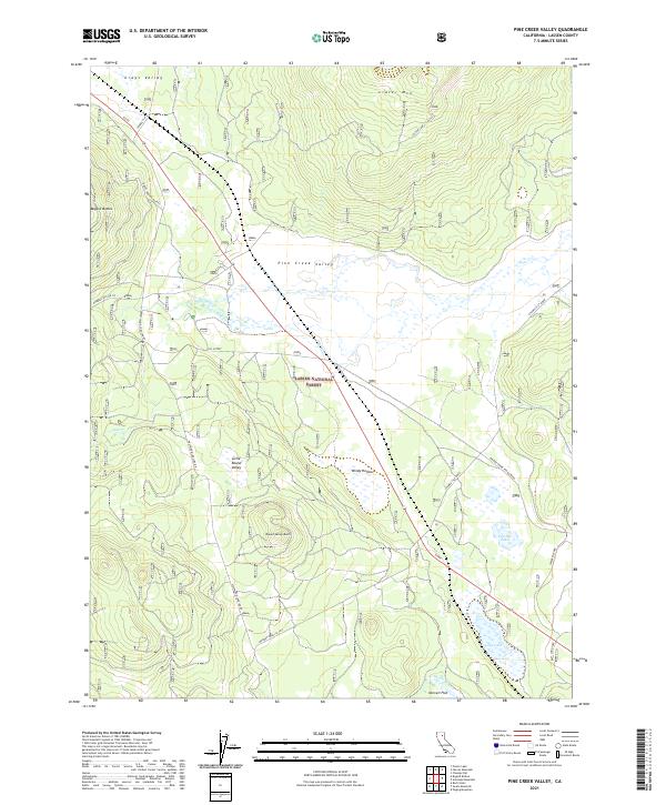 USGS Topographic Map – Pine Creek Valley