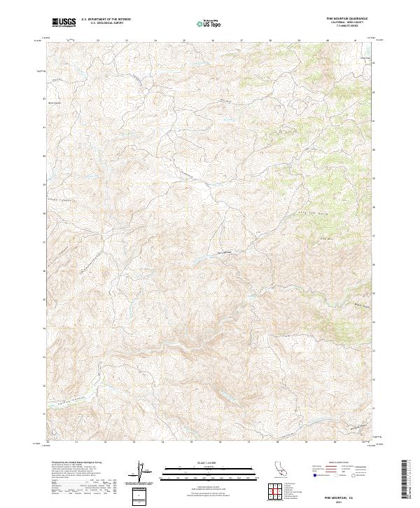 USGS Topographic Map – Pine Mountain