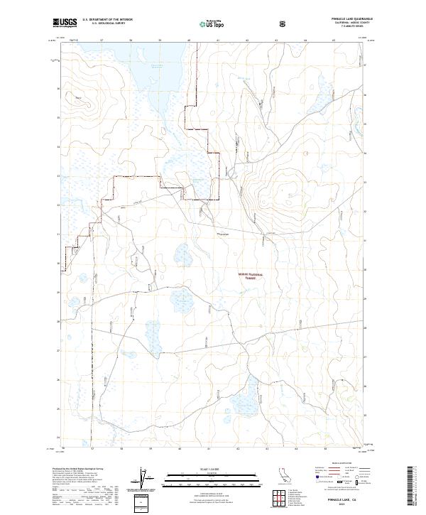 USGS Topographic Map – Pinnacle Lake