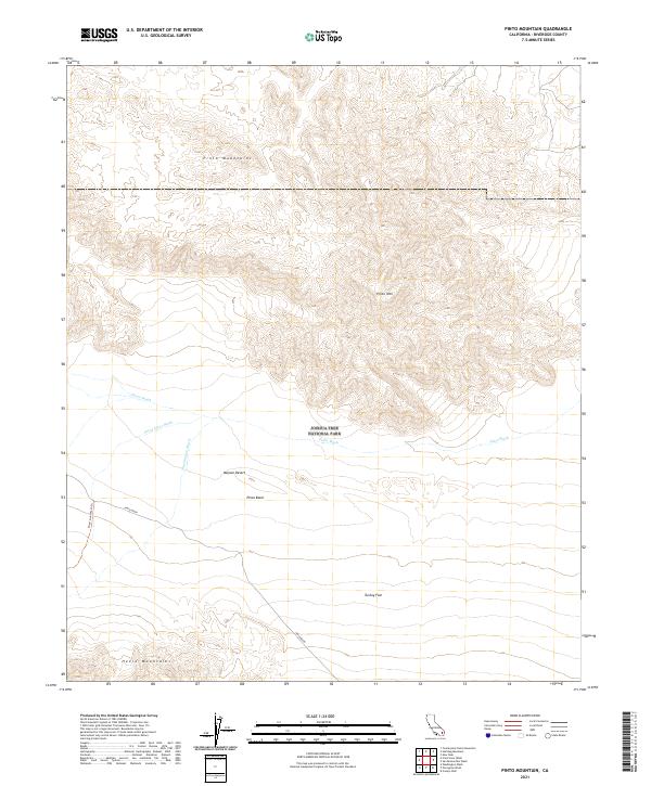 USGS Topographic Map – Pinto Mountain