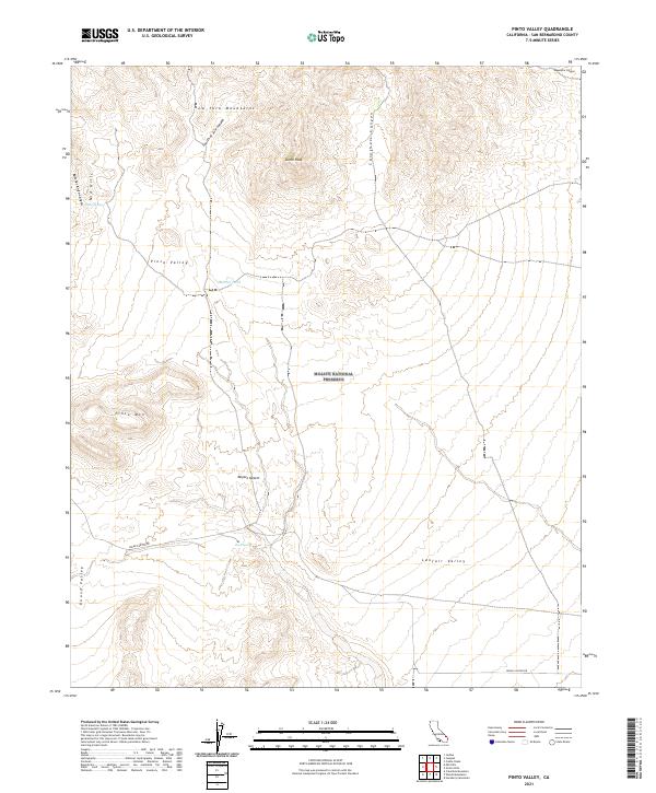 USGS Topographic Map – Pinto Valley