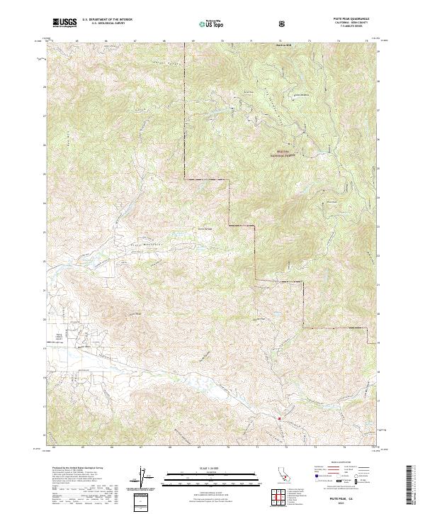 USGS Topographic Map – Piute Peak