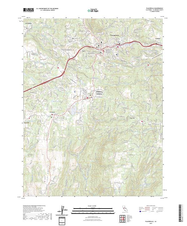 USGS Topographic Map – Placerville