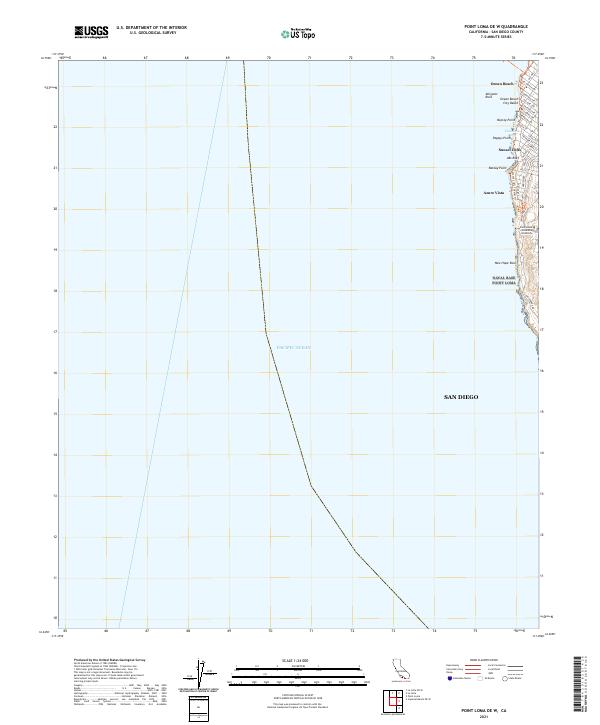 USGS Topographic Map – Point Loma OE W