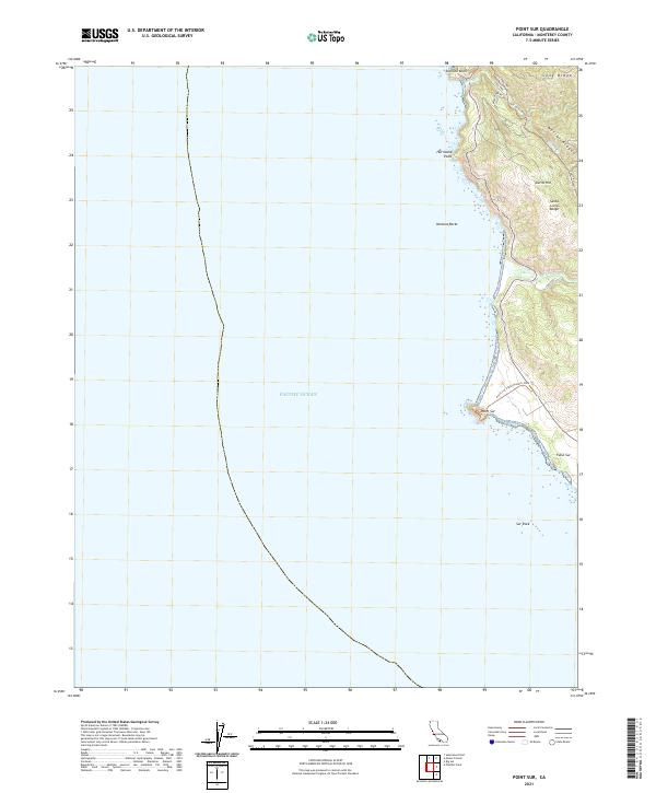 USGS Topographic Map – Point Sur