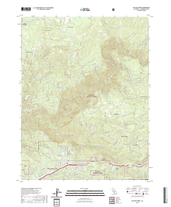 USGS Topographic Map – Pollock Pines