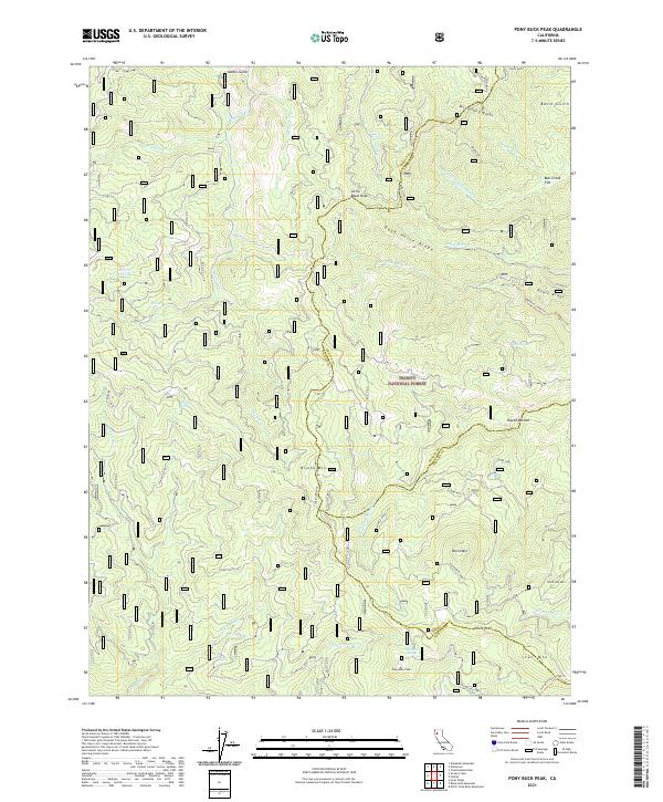 USGS Topographic Map – Pony Buck Peak