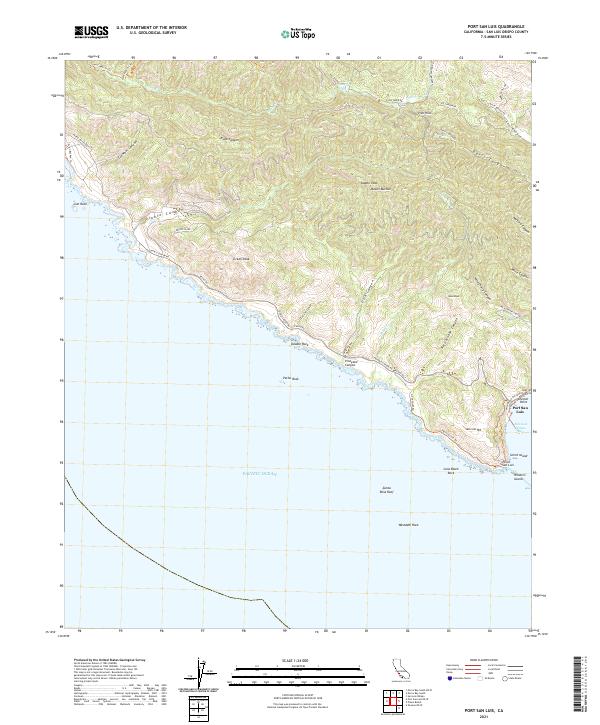 USGS Topographic Map – Port San Luis