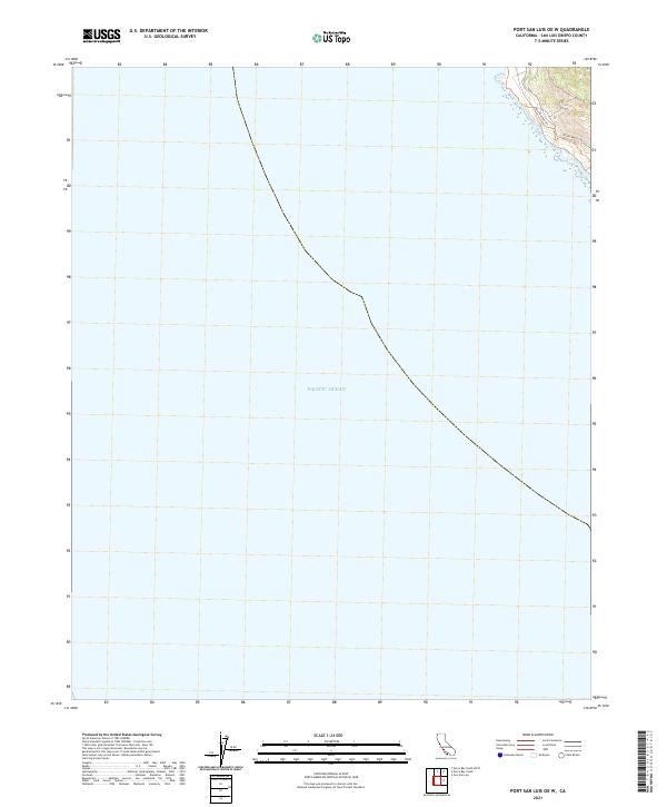 2021 Map of Port San Luis OE W, 2021 Print