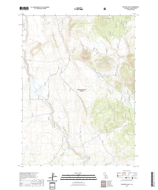 USGS Topographic Map – Pothole Valley