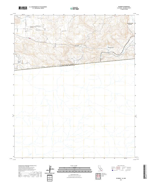 USGS Topographic Map – Potrero