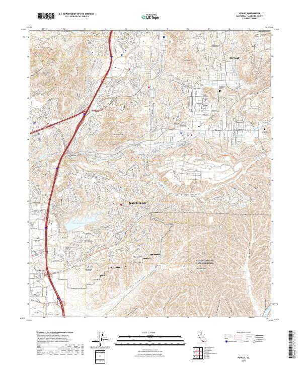USGS Topographic Map – Poway