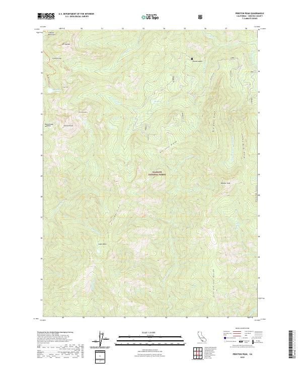 USGS Topographic Map – Preston Peak