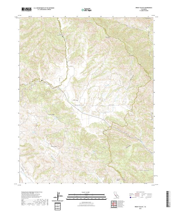 USGS Topographic Map – Priest Valley