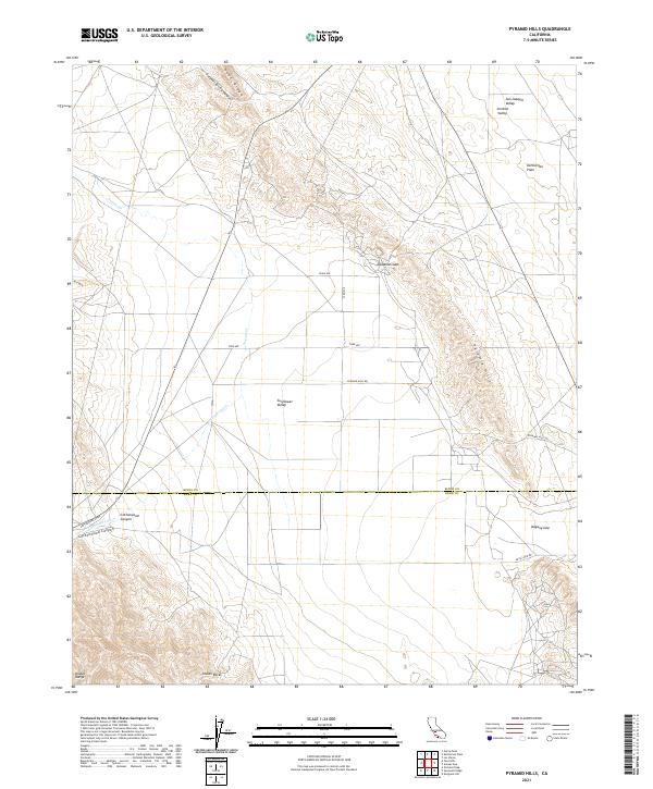 USGS Topographic Map – Pyramid Hills